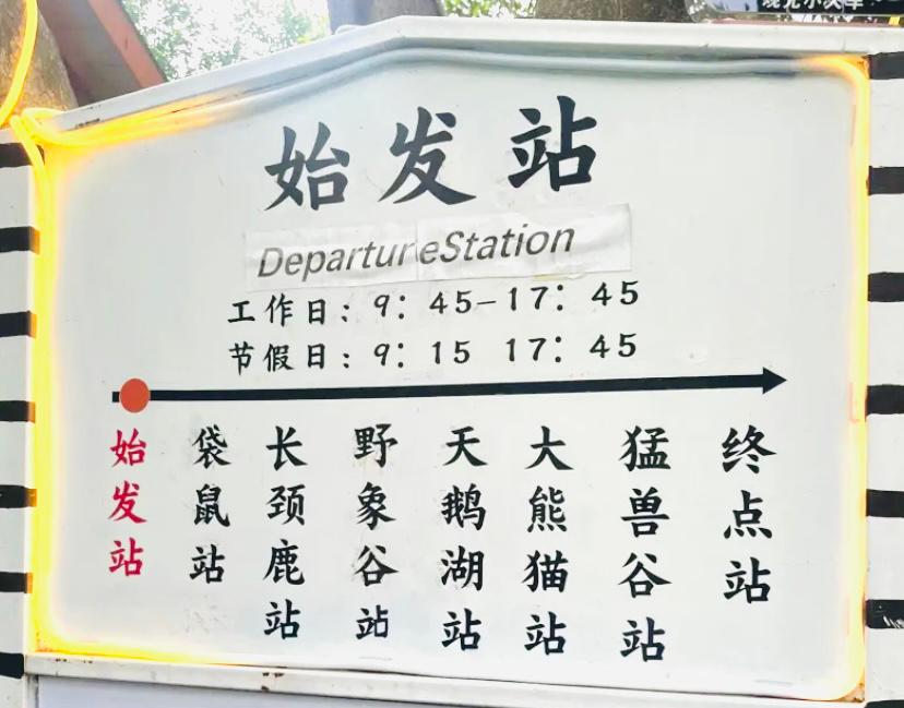 深圳野生動物園遊園小火車路線