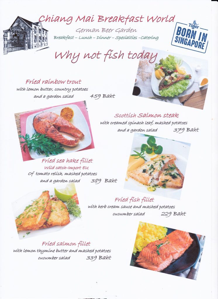 Chiangmai breakfast world menu