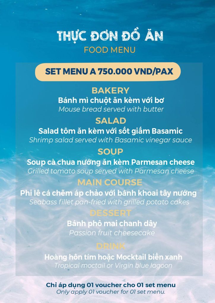 Deep Sea Restaurant menu phu quoc