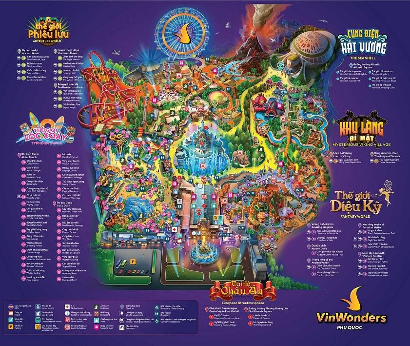 富國島珍珠奇幻樂園地圖 VinWonders Phu Quoc map