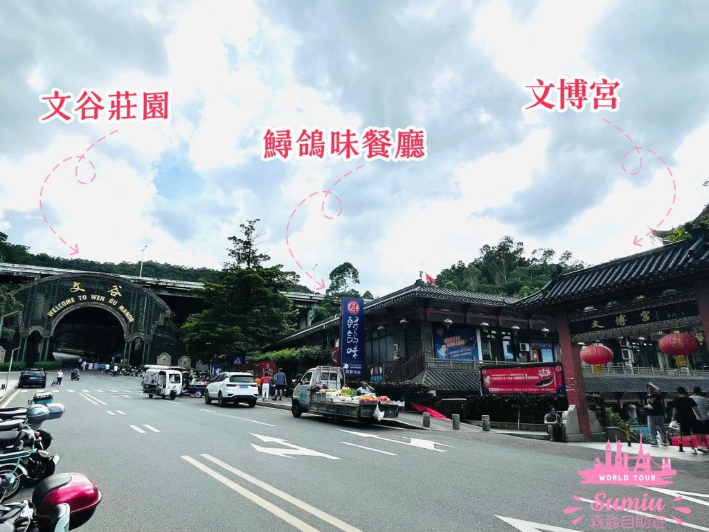 文谷莊園+鲟鸽味+文博宮位置示意圖