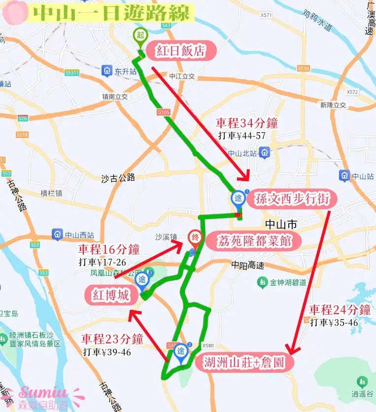 中山一日遊